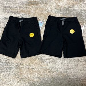 Boys 2pack Cat & Jack black drawstring shorts with pockets NEW! XS (4/5)
